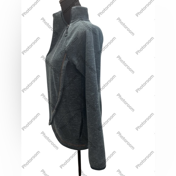 ATHLETA GIRL Crazy Cozy Karma Wrap SZ XXL/16 Abyss Heather Fleece Pullover - Picture 7 of 11